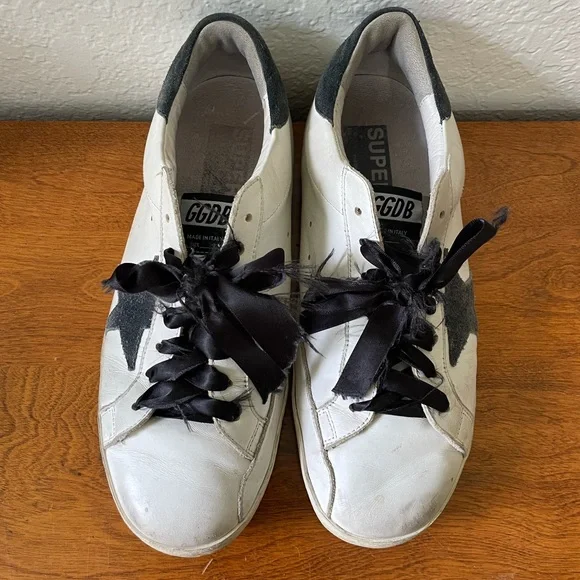 Golden Goose Women's Super-Star in white leather with contrasting inserts